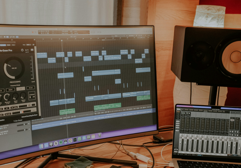 Audio editing and sound design in progress